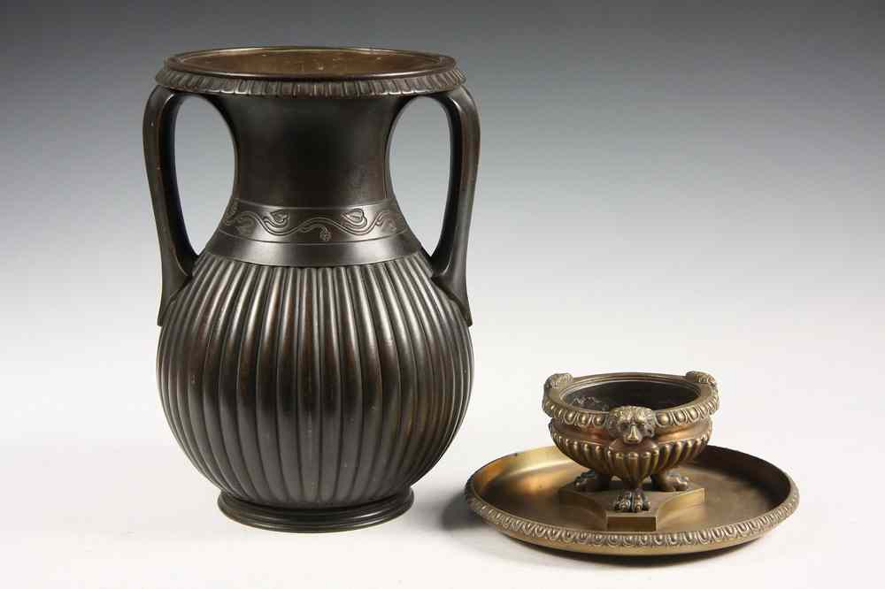 Appraisal: TH C CONTINENTAL BRONZE PCS - Including Outdoor Urn in