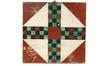 Appraisal: GAMEBOARD - th c hand-painted gameboard on pine panel red