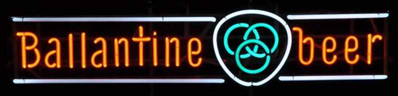 Appraisal: Ballantine Beer Horizontal -R Neon Sign Description s P Ballantine