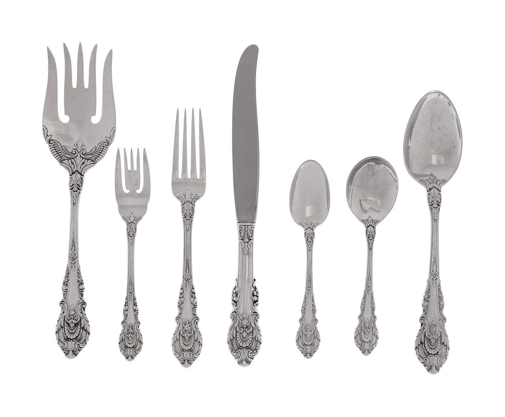 Appraisal: An American Silver Flatware Service An American Silver Flatware Service