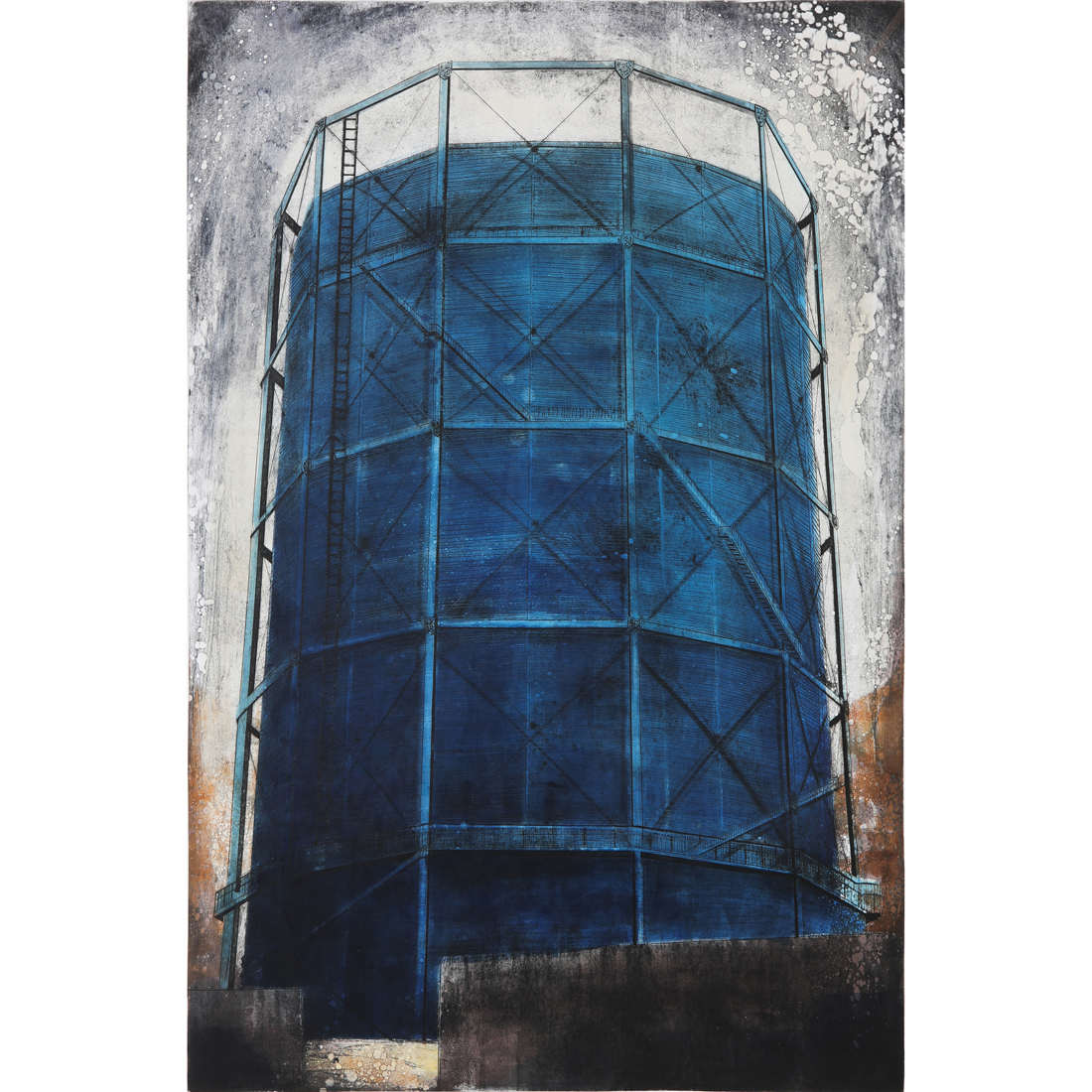 Appraisal: PRINT JENNY ROBINSON Jenny Robinson American th century Water Tower