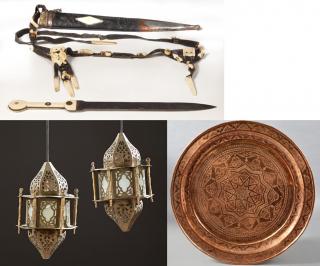 Appraisal: Group of Four Moroccan Items th c consisting of a