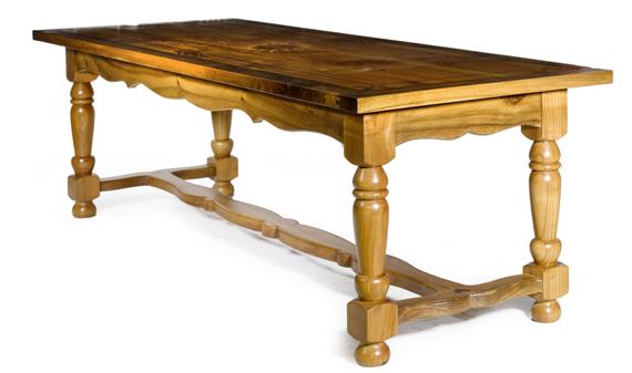 Appraisal: A PAIR OF LARGE REFECTORY TABLES Baroque style Walnut and