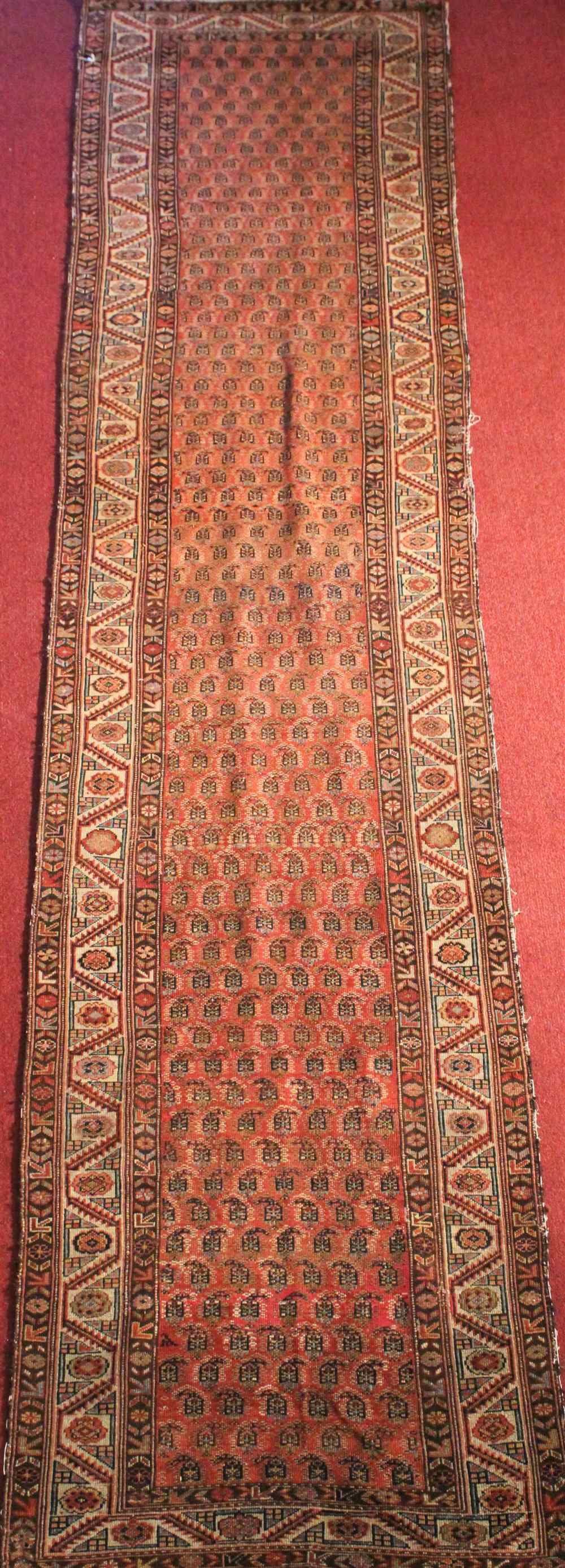 Appraisal: MALAYER RUG approx ' '' x ' retail tag Provenance