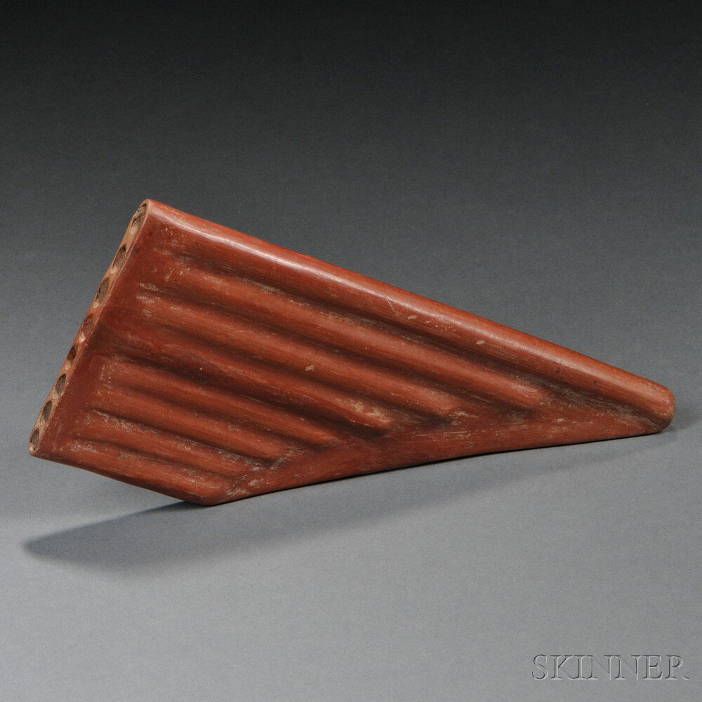 Appraisal: Nasca Ceramic Panpipes with apparently old repair ht in Estimate