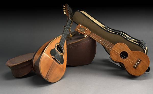 Appraisal: A George Washburn mandolin and a Leonardo Nunes ukulele Mandolin