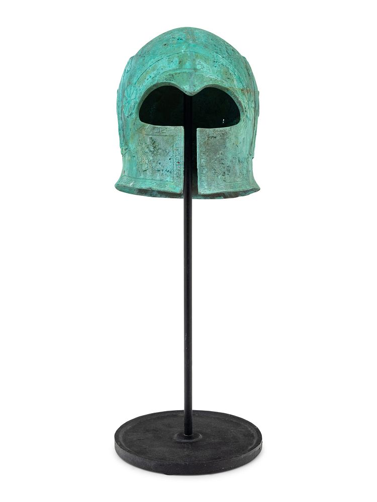 Appraisal: A Greek Style Bronze Helmet of Cretan Type A Greek