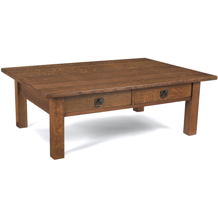 Appraisal: Arts and Crafts coffee table altered Limbert library table two