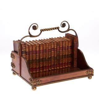 Appraisal: Regency brass mounted book carrier Regency brass mounted book carrier