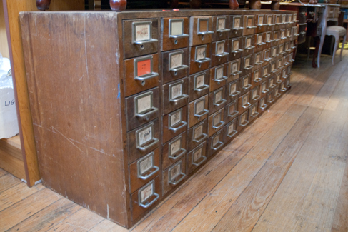 Appraisal: PERIOD DRAWER LIBRARY CARD FILING UNIT