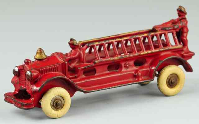 Appraisal: HUBLEY LADDER TRUCK Cast iron painted in red overall features