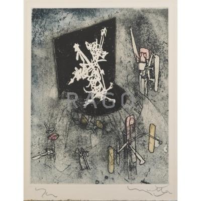 Appraisal: ROBERTO ANTONIO MATTA Chilean - Untitled aquatint Signed x sheet