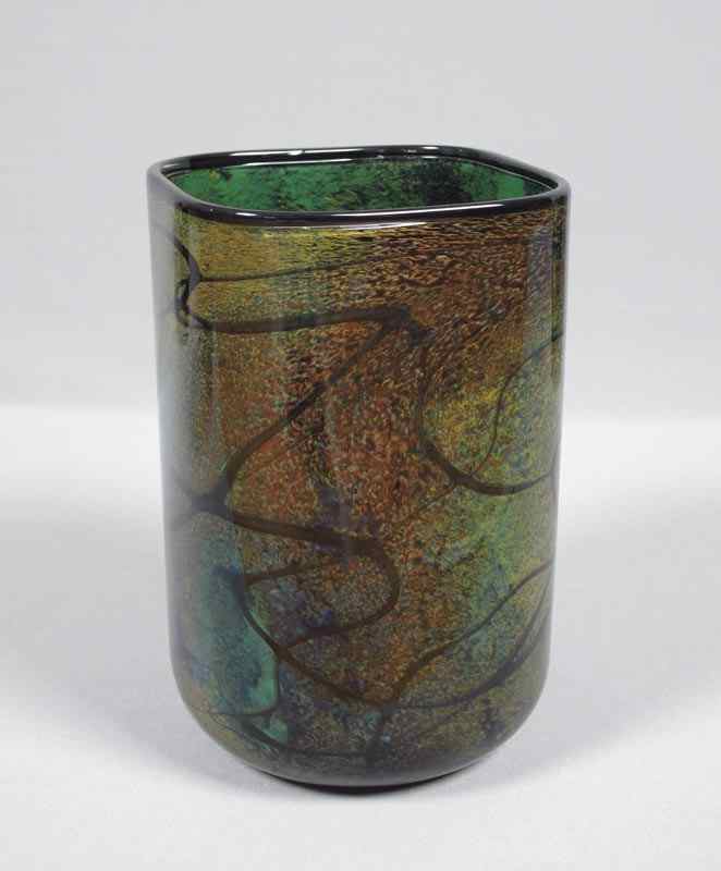 Appraisal: NEMTOI Ioan Romanian th C ART GLASS Square form ''Forest''