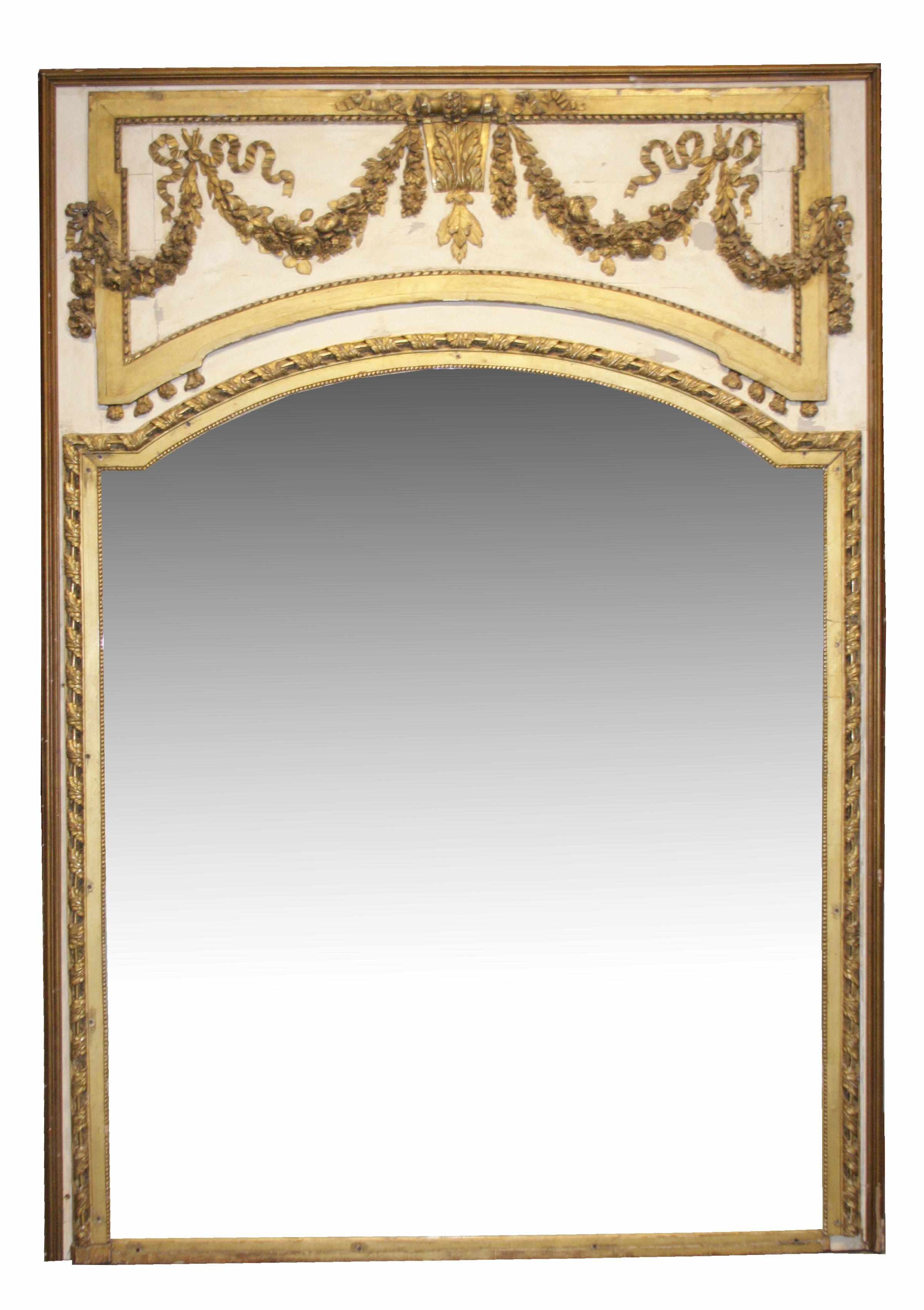 Appraisal: A Neoclassical style giltwood mirror late th centuryheight in width