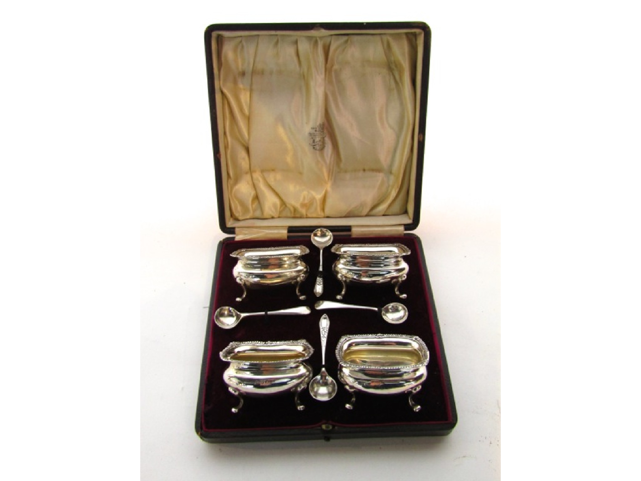 Appraisal: A cased cruet set S Blanckensee Sons Ltd Chester -