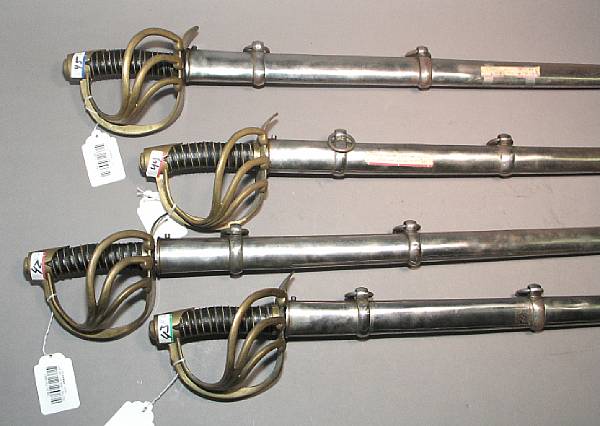 Appraisal: A lot of four reproduction Russian heavy cavalry swords Made