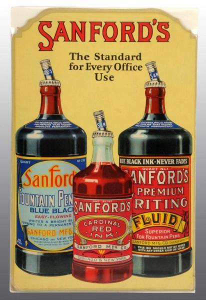 Appraisal: Lot of Cardboard Advertising Pieces Description Includes two for Sanfords