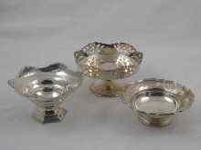 Appraisal: Three pierced silver bon bon dishes Sheffield and Birmingham and