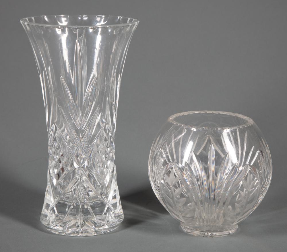 Appraisal: American Cut Glass Rose Bowl and Molded Glass Vase bowl