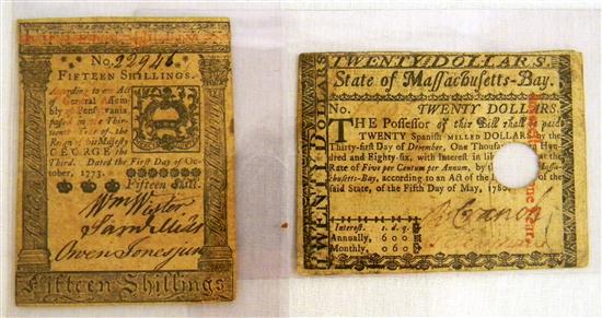 Appraisal: PA - Fifteen Shilling Note - Fine or better with