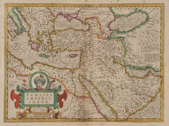 Appraisal: Mercator Gerard and Jodocus Hondius Turcici Imperii Imago eastern Mediterranean