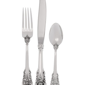 Appraisal: An American Silver Flatware Service Wallace Silversmiths Wallingford CT th