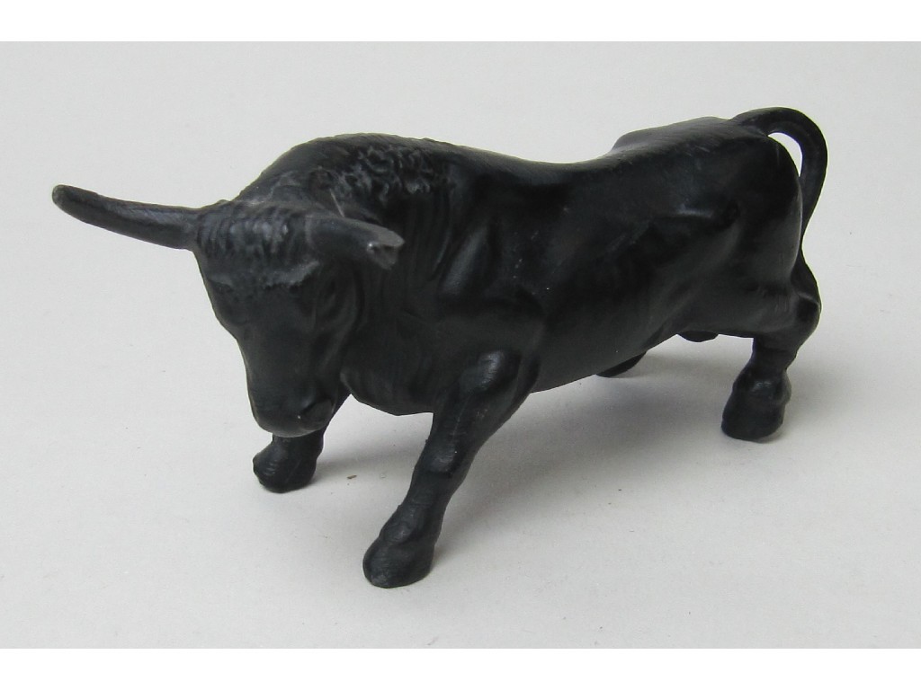 Appraisal: Cast metal figure of a bull