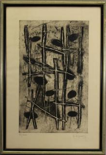 Appraisal: Signed th C Abstract Lithograph Signed th C Abstract Lithograph