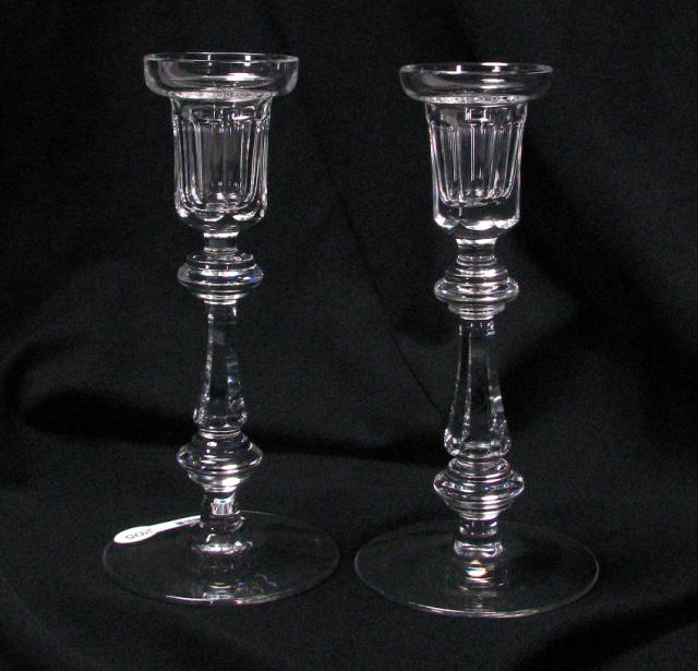 Appraisal: Pair of Signed Waterford Crystal Candlesticks '' high