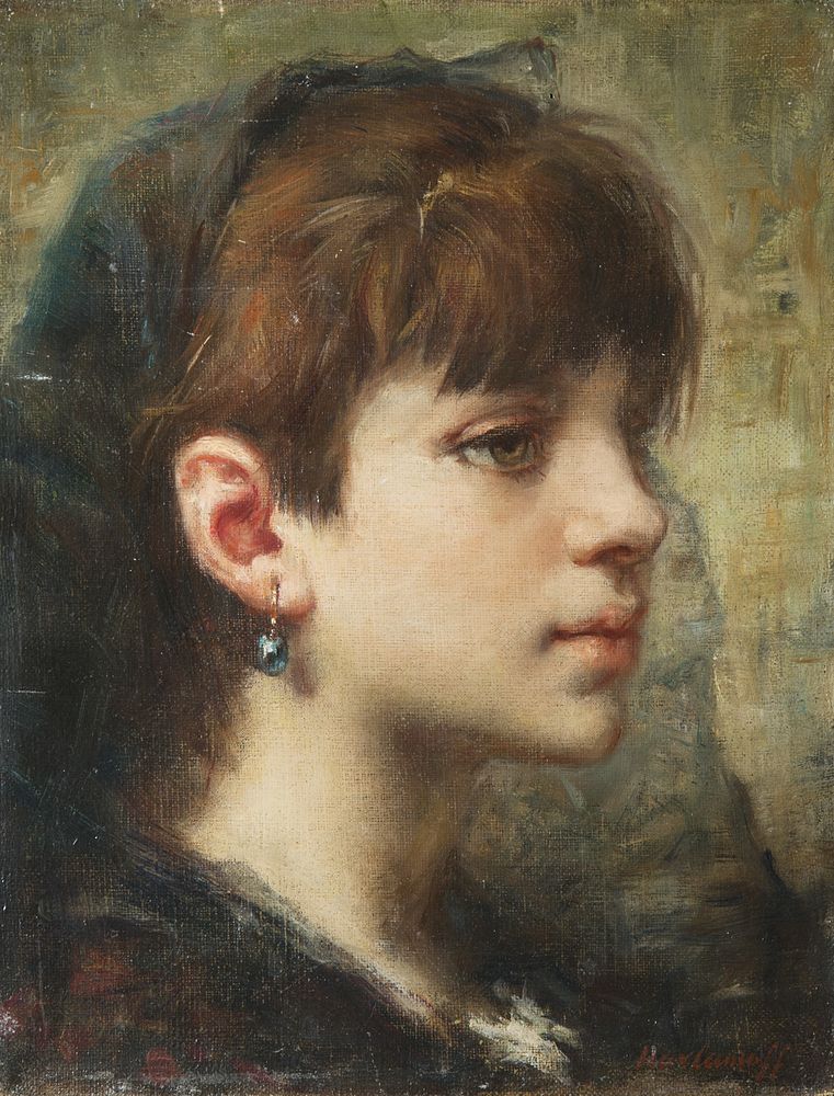 Appraisal: ATTRIBUTED TO ALEXEI HARLAMOFF RUSSIAN - ATTRIBUTED TO ALEXEI HARLAMOFF