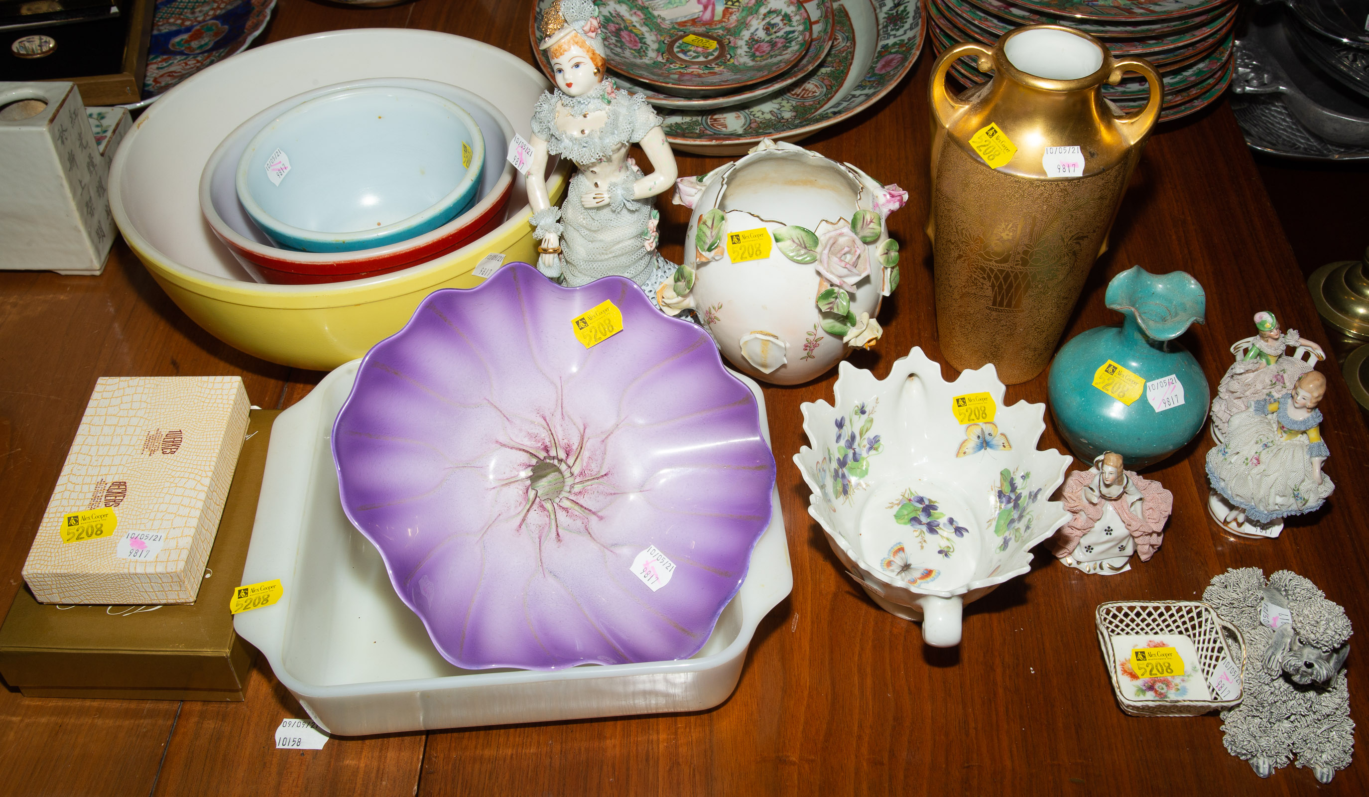 Appraisal: LARGE ASSORTMENT OF DECORATIVE USEFUL ITEMS Includes porcelain figures Asian