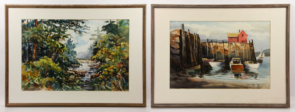 Appraisal: - Klodnicki Watercolors Thaddeus Klodnicki - lot of two watercolor