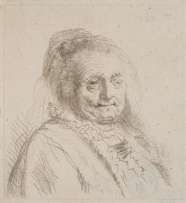 Appraisal: REMBRANDT VAN RIJN The Artist's Mother Head and Bust Three-Quarters