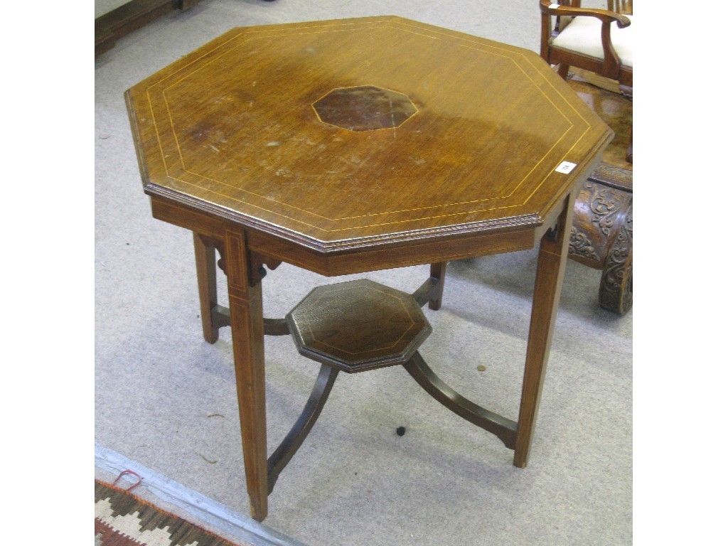 Appraisal: Rosewood octagonal occasional table