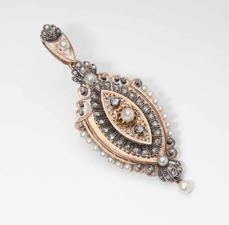 Appraisal: Circa French silver-topped K gold set with rose-cut diamonds totaling