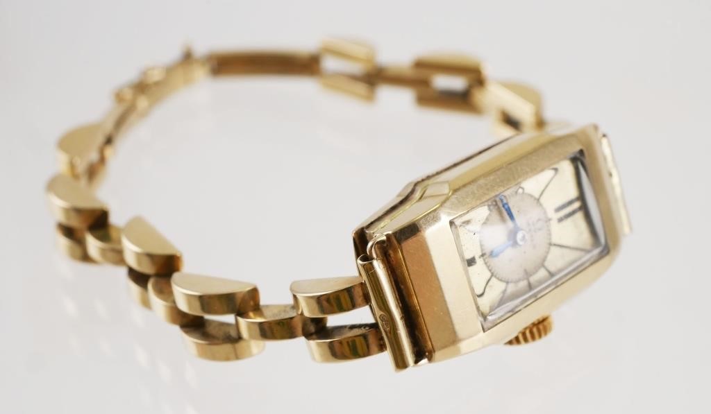 Appraisal: OMEGA K GOLD ART DECO LADIES WATCHVintage k gold Omega