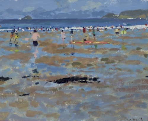 Appraisal: Ken Howard ARR Figures on a Beach signed lower right