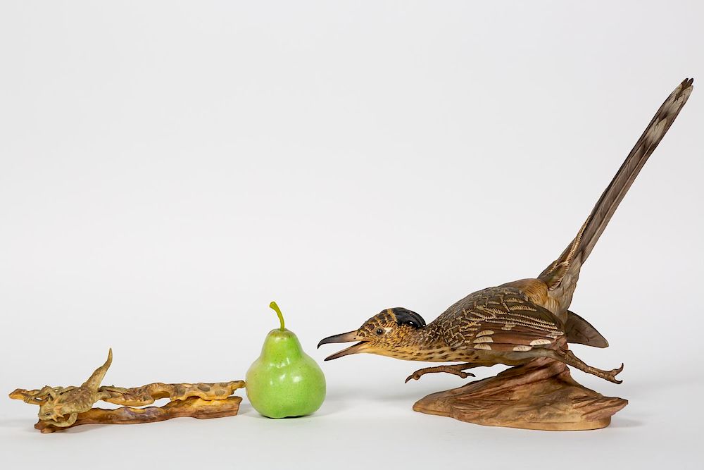 Appraisal: Boehm Porcelain Roadrunner and Horned Toad Boehm American founded A