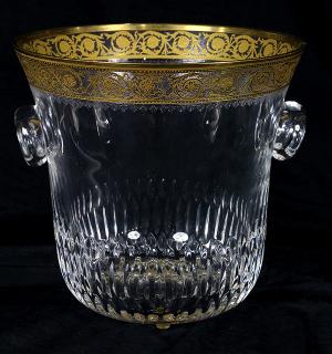 Appraisal: Saint Louis Saint Louis France gilt decorated wine cooler having