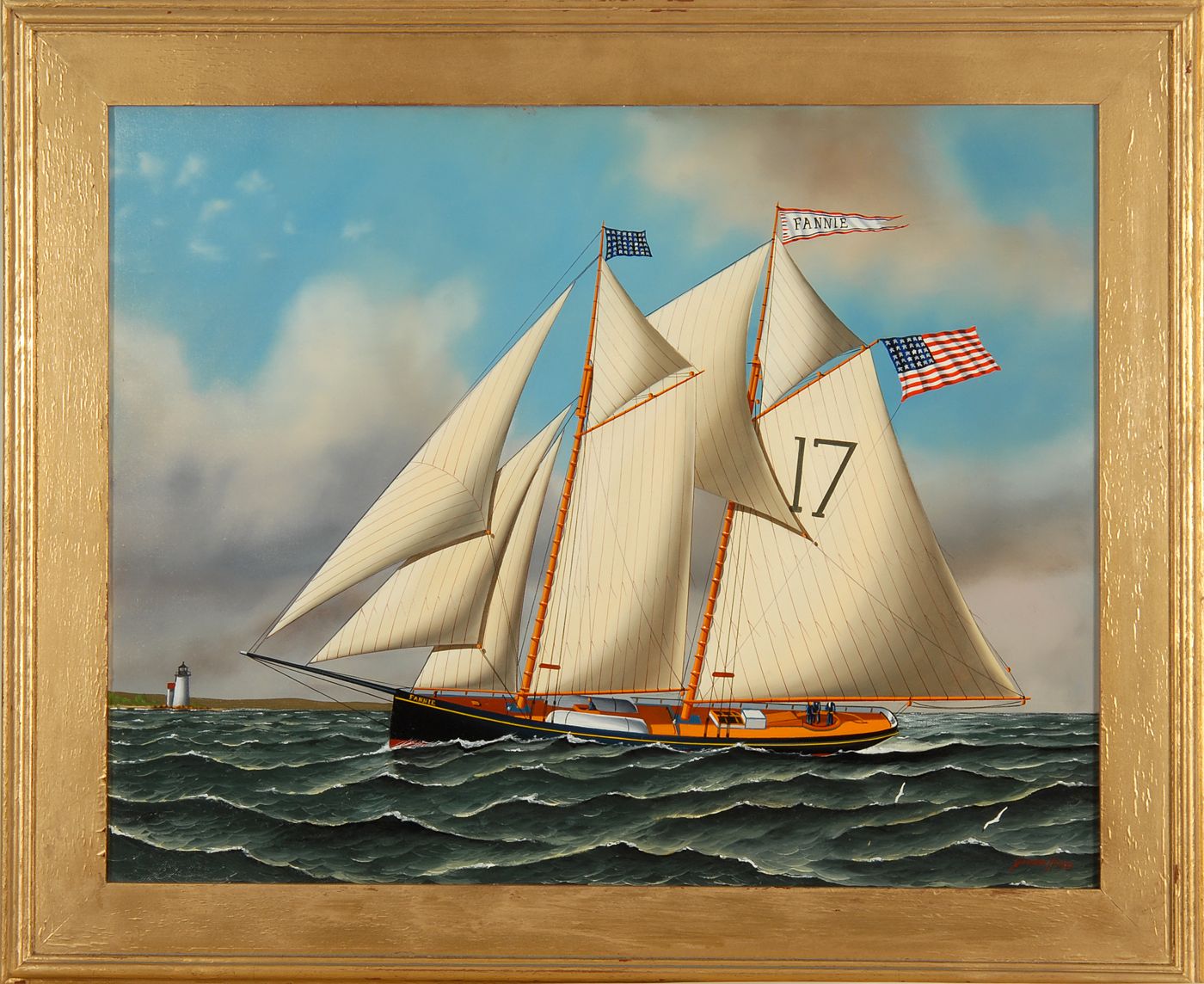 Appraisal: JEROME HOWESAmerican b The pilot boat Fannie Signed lower right