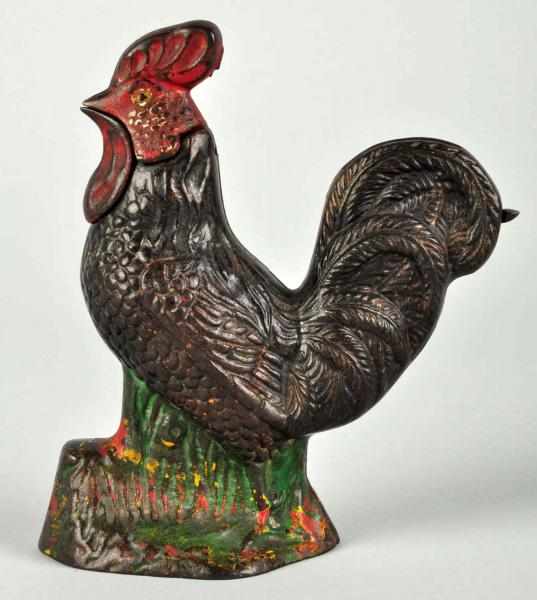 Appraisal: Cast Iron Rooster Mechanical Bank Manufactured by Keiser Rex Nice