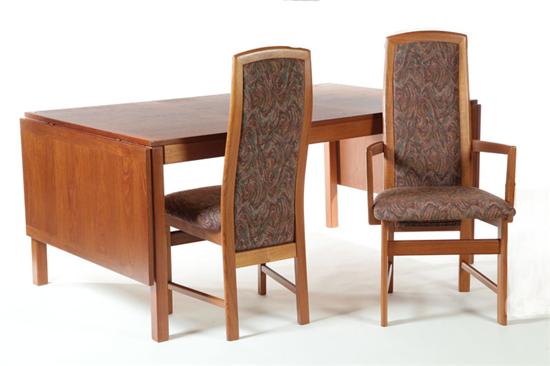 Appraisal: DINING ROOM SET Canada mid th century mahogany and upholstery