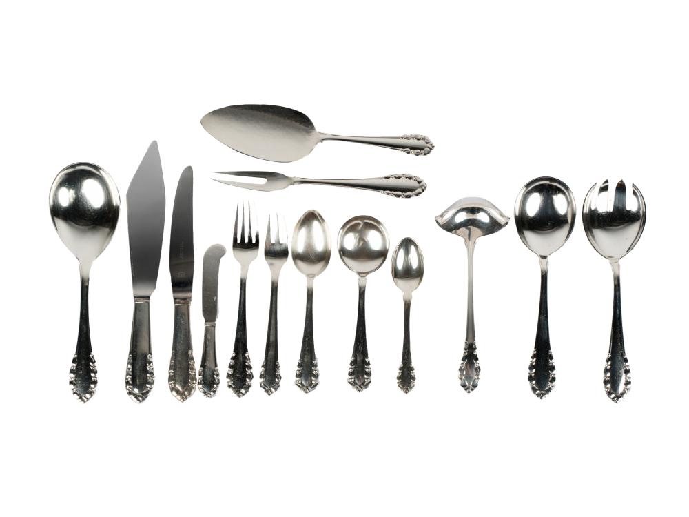 Appraisal: GEORG JENSEN STERLING SILVER FLATWARE SERVICELily of the Valley pattern