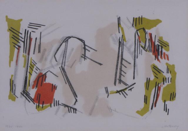 Appraisal: Moshe Mokady Israel - x silkscreen print Signed Lower Left