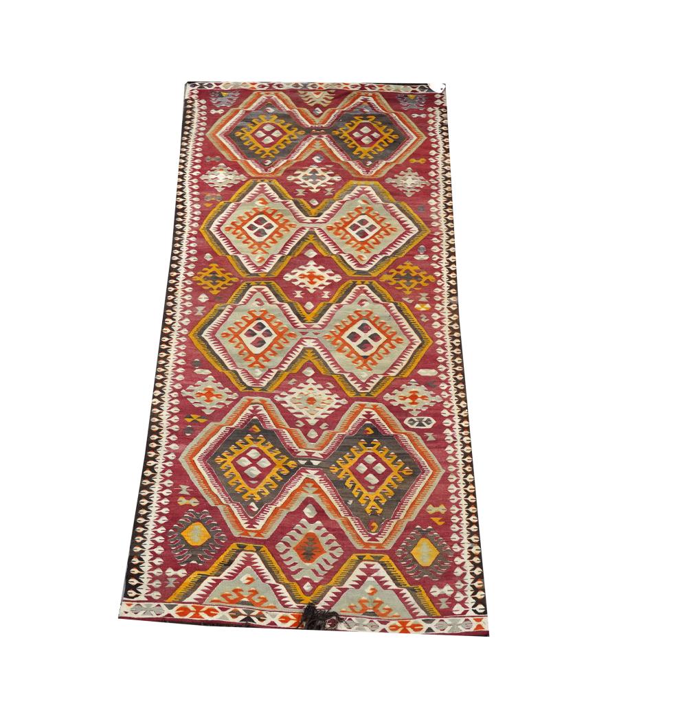 Appraisal: KILIM RUNNER RUGwool ' x ' Condition