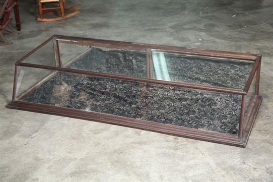 Appraisal: COUNTRY STORE COUNTER TOP DISPLAY CASE Walnut with a double