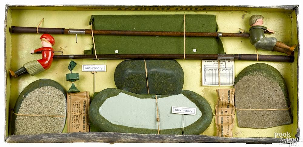 Appraisal: Complete Schoenhut indoor golf game in its original box to