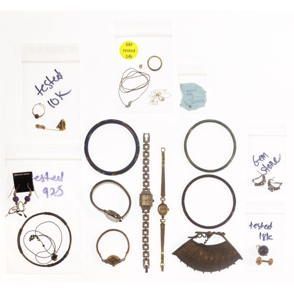 Appraisal: GOLD AND STERLING JEWELRY ASSORTMENT items including in k an