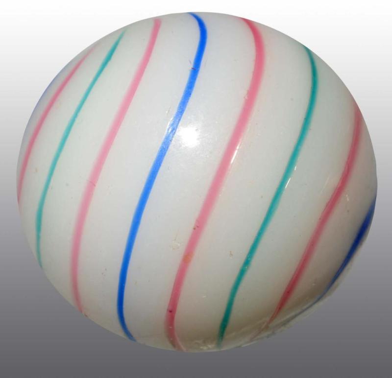 Appraisal: Clambroth Marble Description Alternating bands of blue pink and aqua