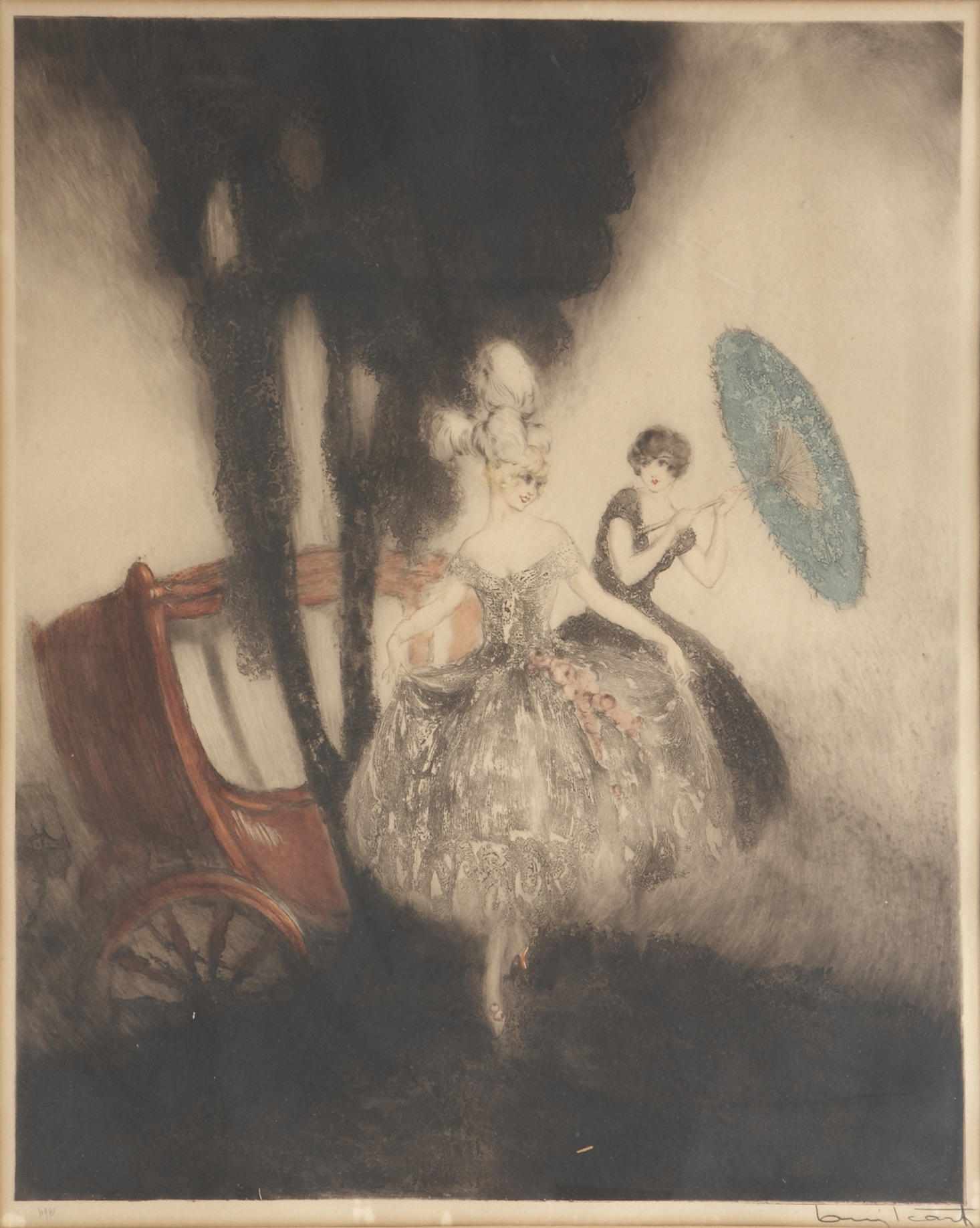 Appraisal: Louis Icart French - Coach H C I Etching and